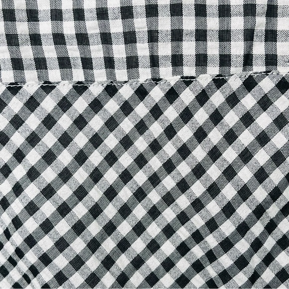 Vineyard Vines Black & White Gingham Seersucker Tie Front Dress Size 10 - Picture 9 of 16